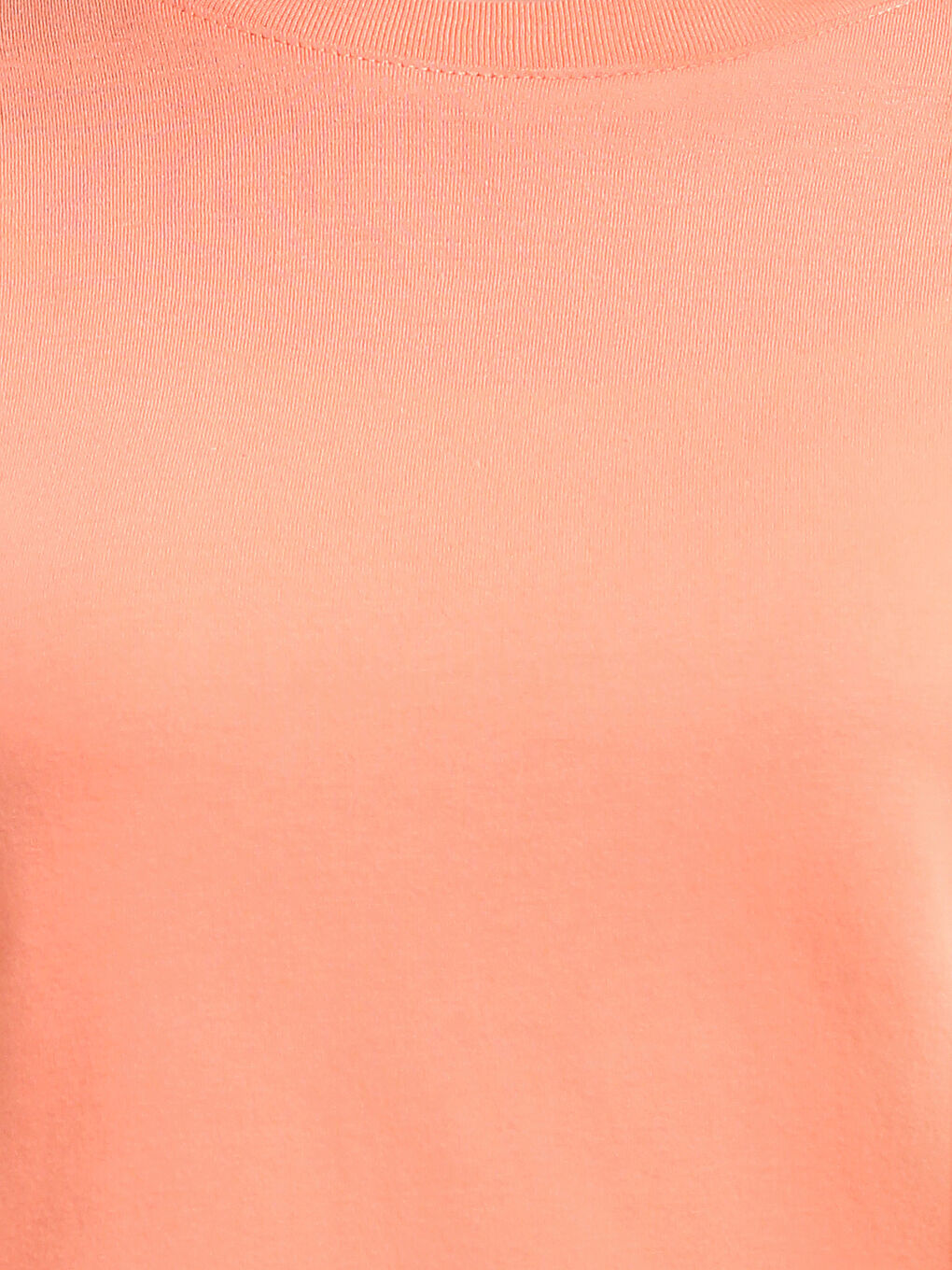 تي شيرت نساء كم قصير بسيط كول مدور-4