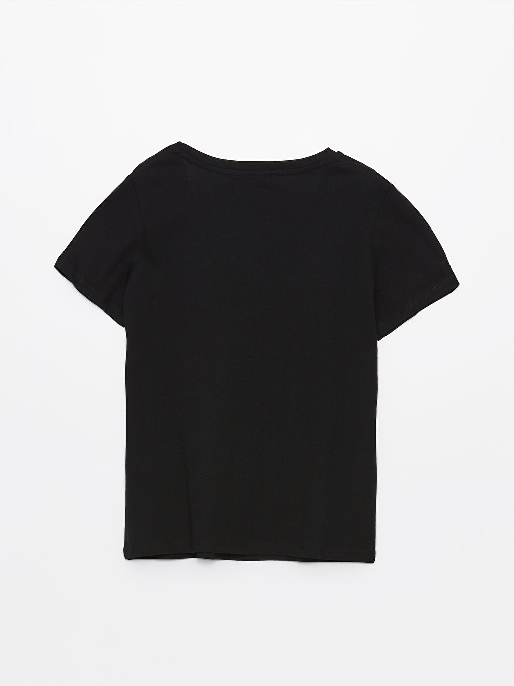 V Neck Straight Short Sleeve Women T-Shirt -S4FJ38Z8-CVL