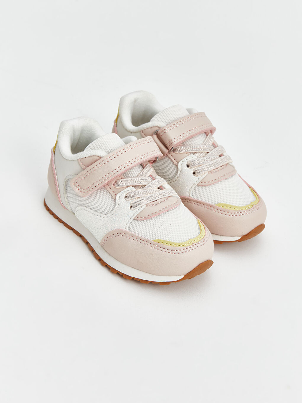 Baby Mädchen-Sneaker mit Schnürsenkeln & Klettverschluss