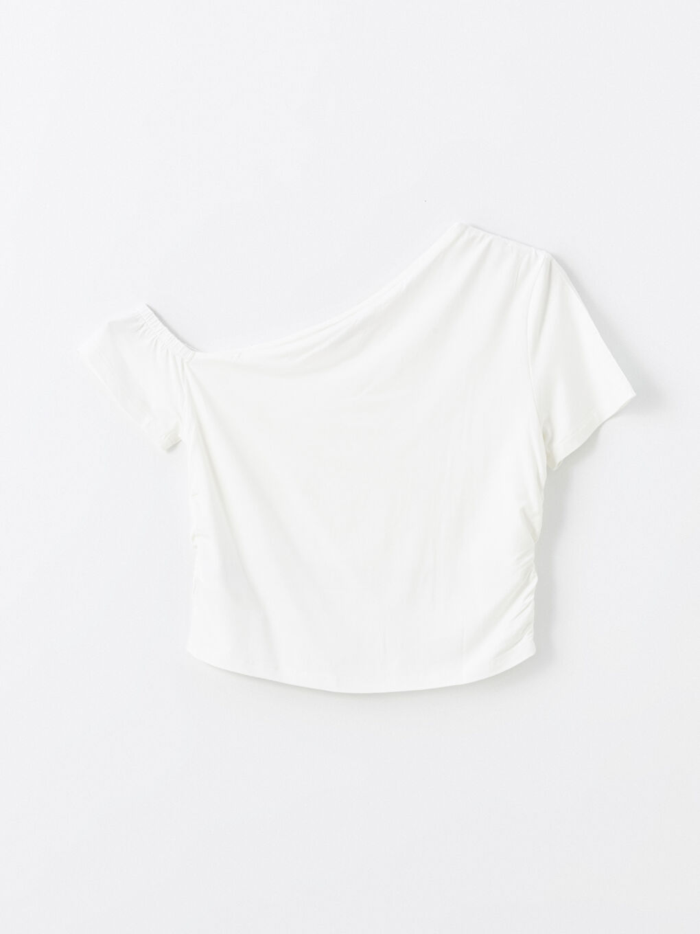 Slash Neck Plain Short Sleeve Women's T-Shirt -S4FJ68Z8-R9J