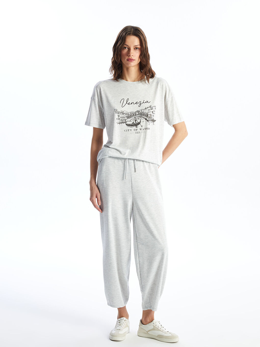 Elasticated Waist Loose Fit Women's Sweatpants -S4FJ71Z8-LAL
