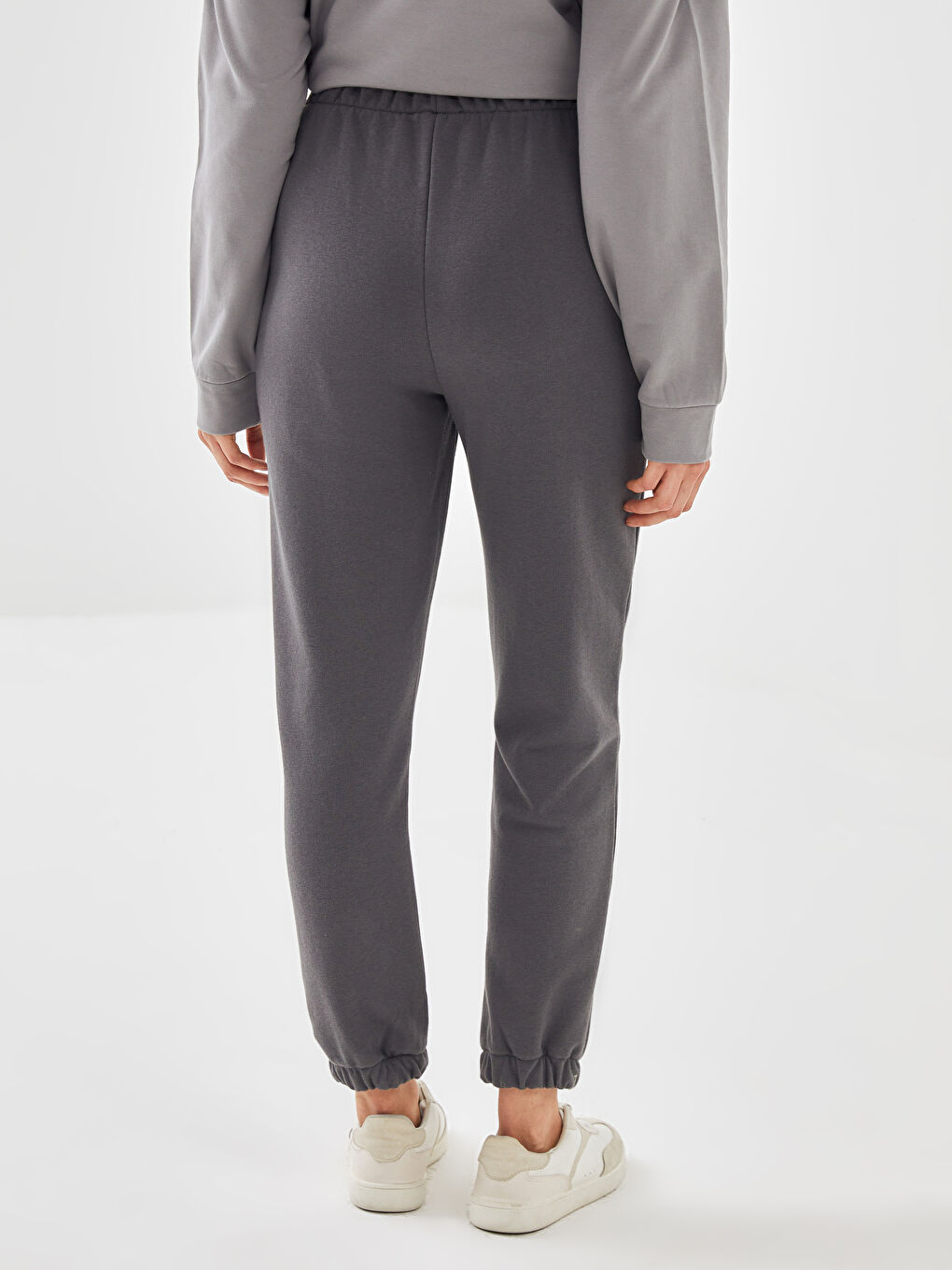 Women's Elasticated Waist Plain Jogger Sweatpants -S4FJ75Z8-JPT