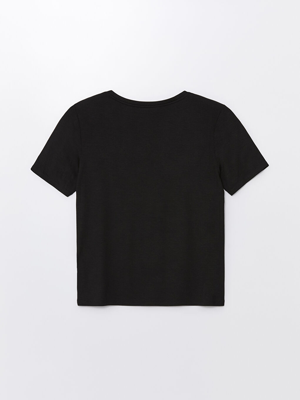 V Neck Straight Short Sleeve Women T-Shirt -S4FJ78Z8-CVL