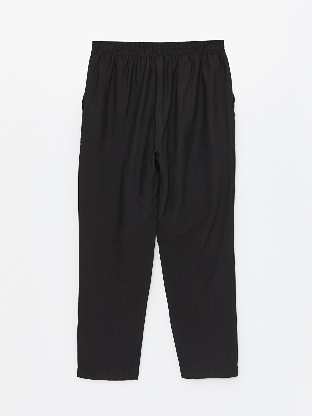 Elastic Waist Carrot Fit Women's Trousers-5