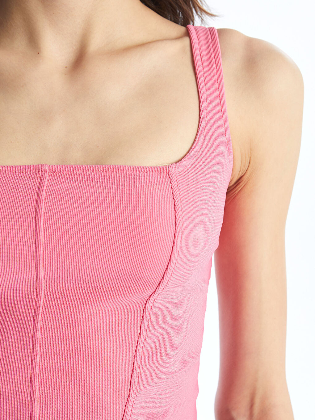 U-Neck Straight Strap Women's Crop -S4FJ87Z8-GUD