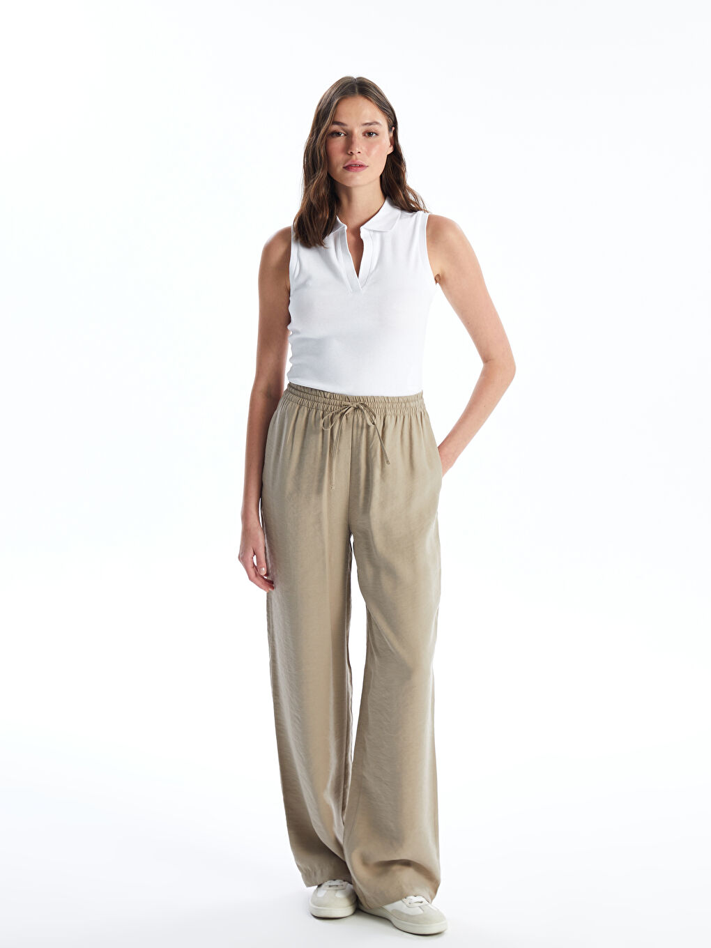 Women's Polo Neck Straight Crop -S4FJ96Z8-Q6K