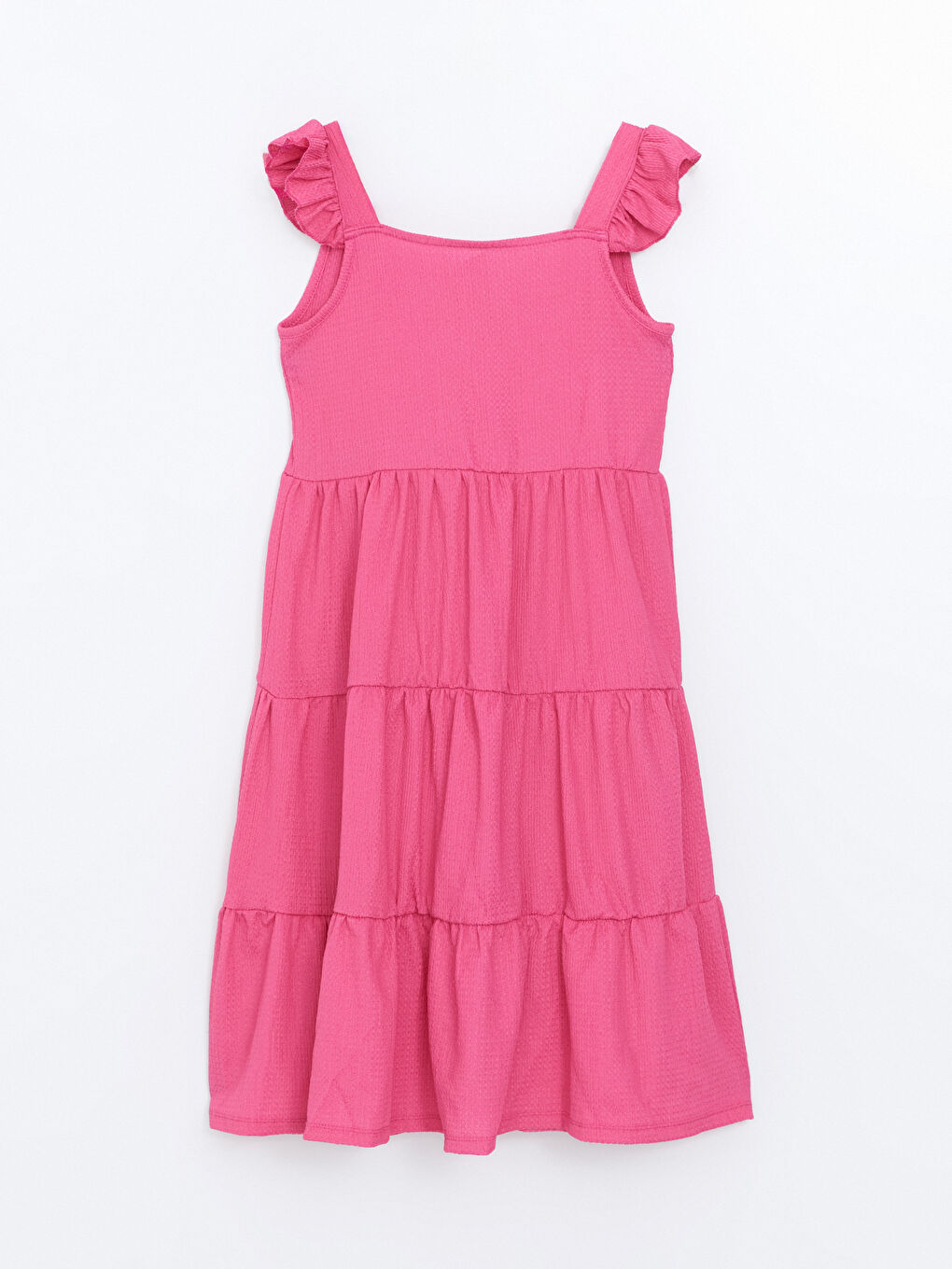 LCW Kids Plain Ruffled Girls' Midi Dress -S4FK27Z4-H0Q