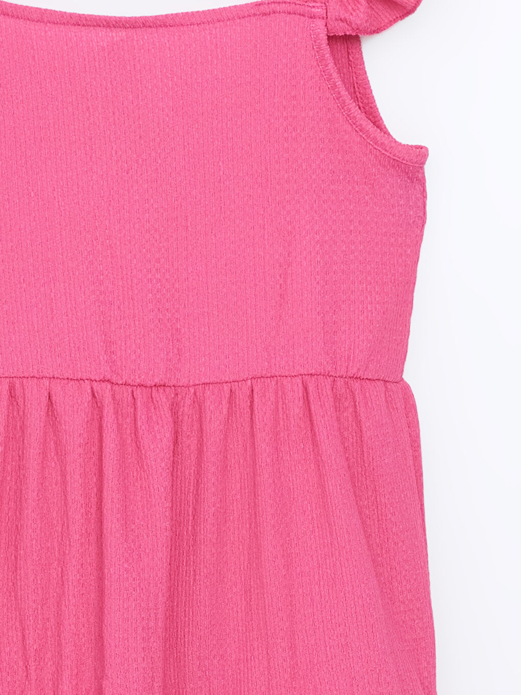 LCW Kids Plain Ruffled Girls' Midi Dress -S4FK27Z4-H0Q