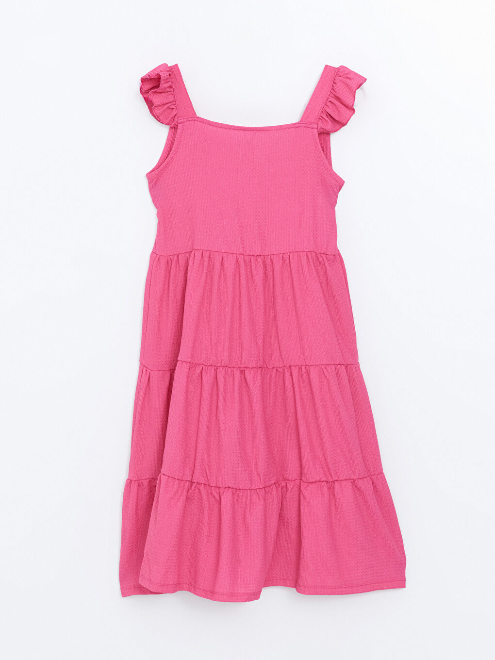 LCW Kids Plain Ruffled Girls' Midi Dress -S4FK27Z4-H0Q