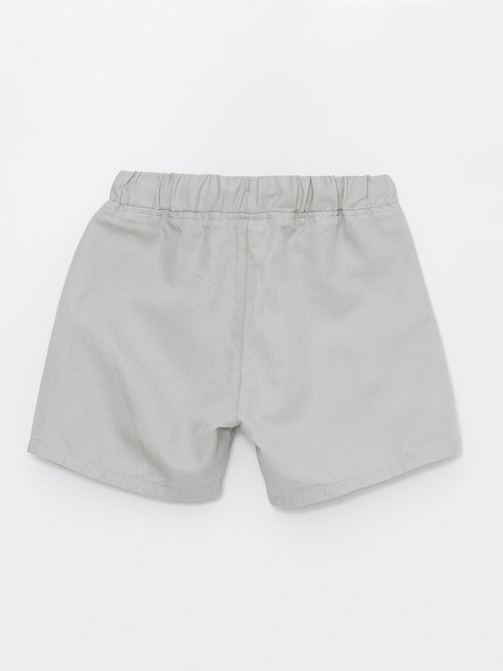 Gri Rahat Kalıp Beli Lastikli Erkek Çocuk Şort-1