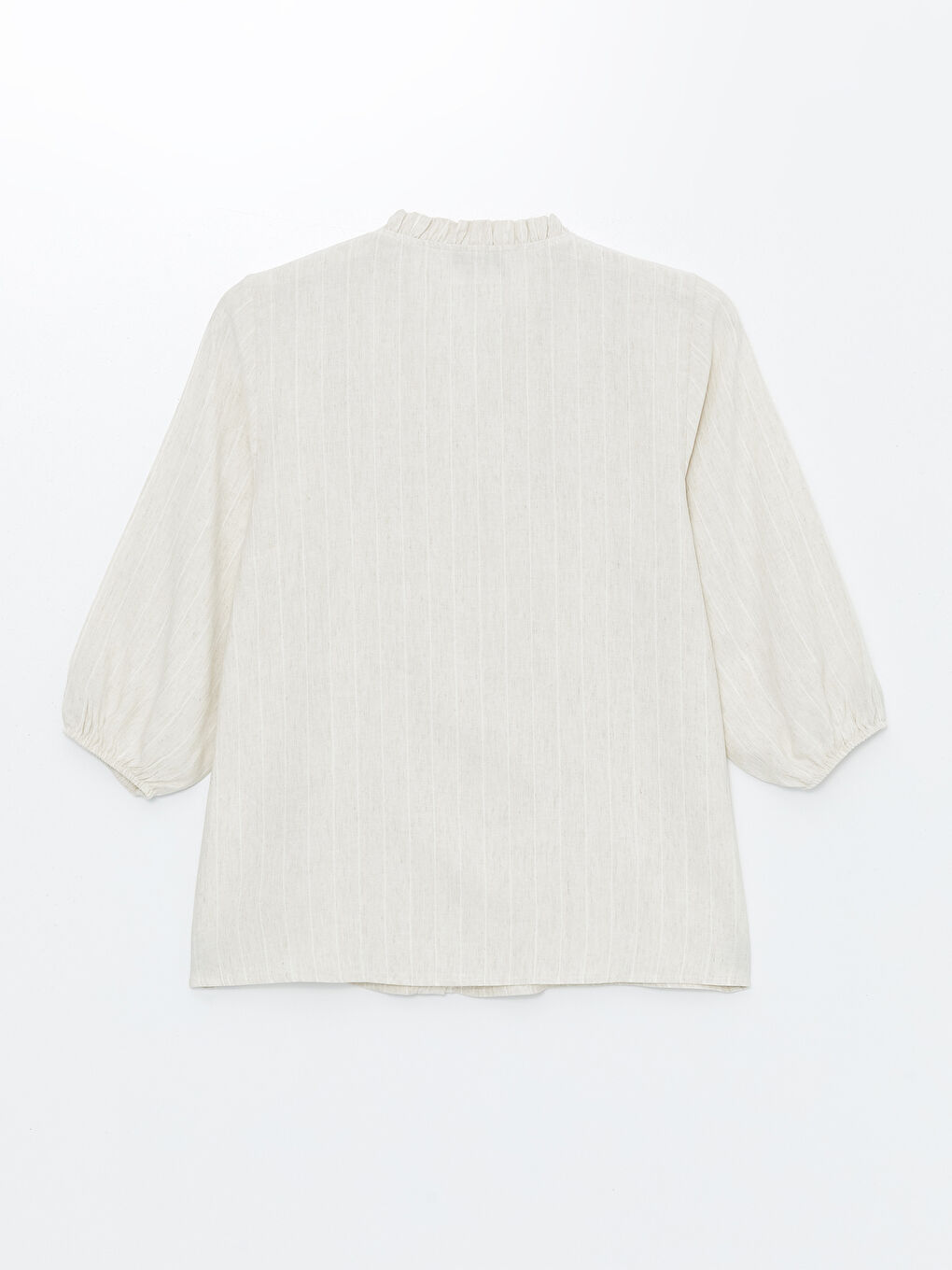 Loose Collar Embroidered Linen Blend Women's Blouse -S4FL50Z8-ELZ