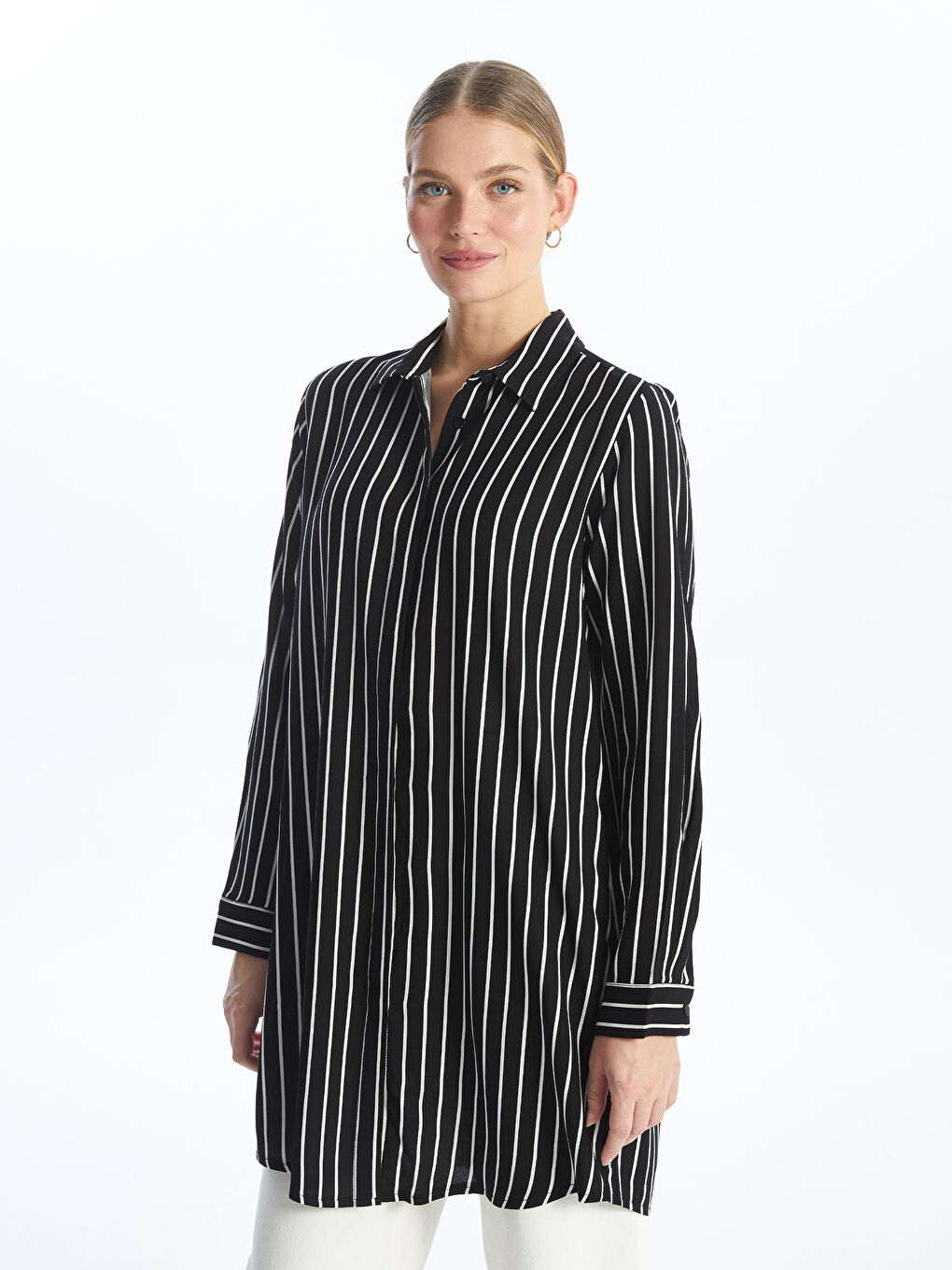 Striped Women's Shirt Tunic -S4FL52Z8-LEG