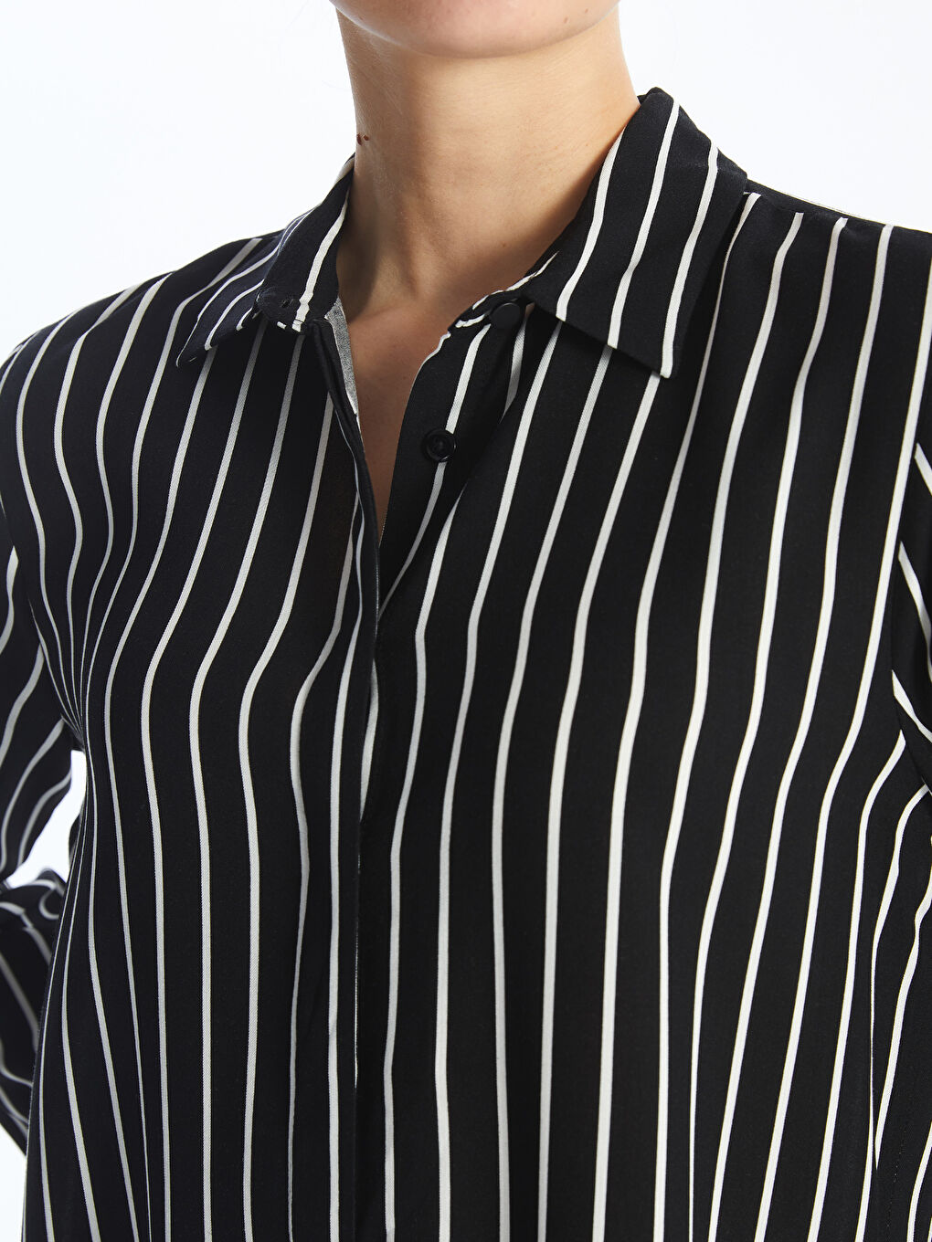Striped Women's Shirt Tunic -S4FL52Z8-LEG