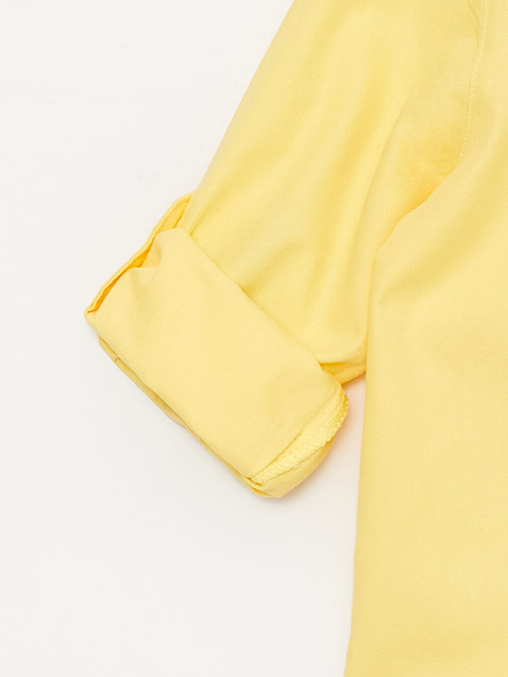 Sarı Hakim Yaka Uzun Kollu Basic Erkek Bebek Gömlek-2