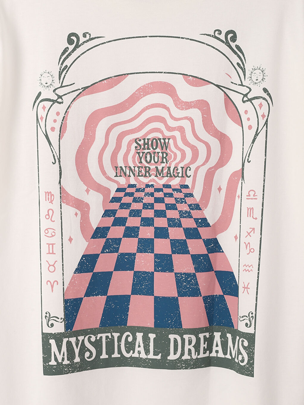 Crew Neck Short Sleeve Printed Women's T-Shirt-3