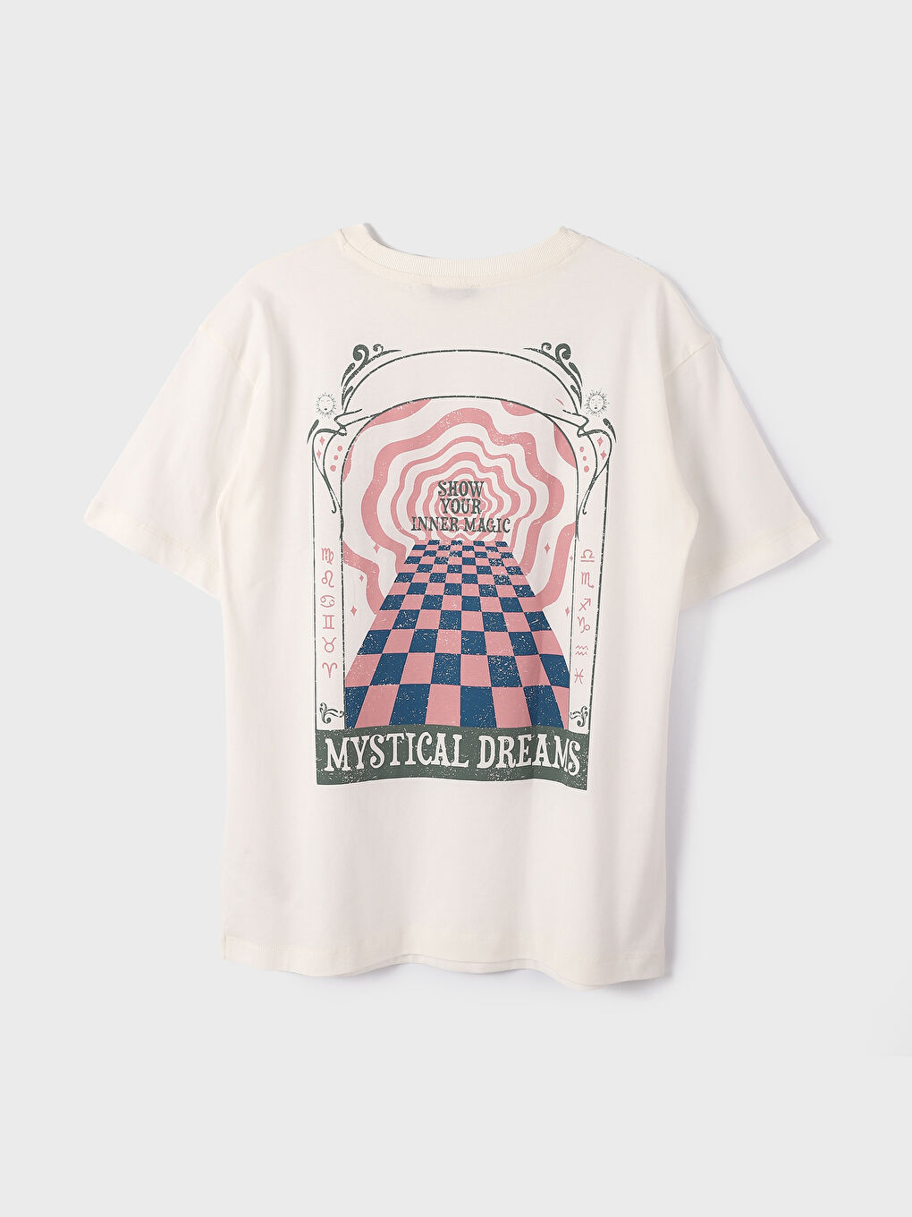 Crew Neck Short Sleeve Printed Women's T-Shirt-1