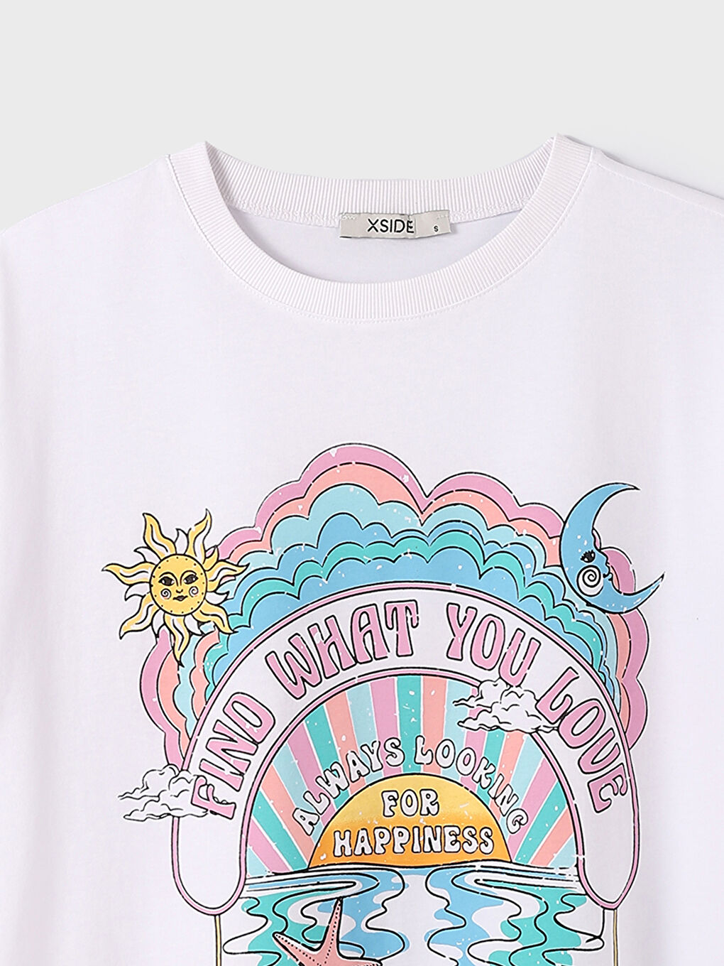 Crew Neck Short Sleeve Printed Women's T-Shirt-3