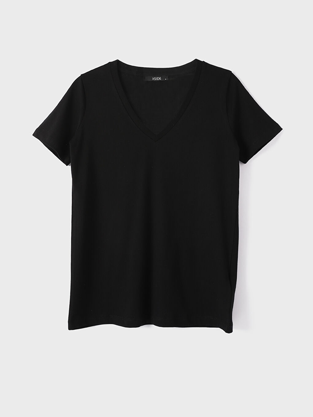 V-Neck Plain Short Sleeve Women's T-Shirt