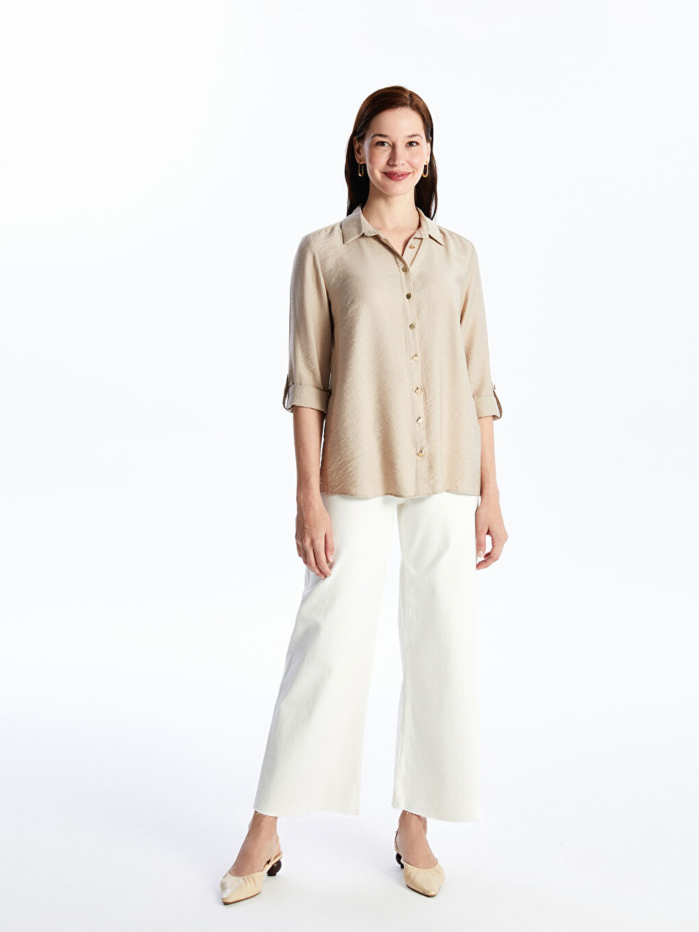 Long Sleeve Plain Women's Shirt -S4FM20Z8-G4S
