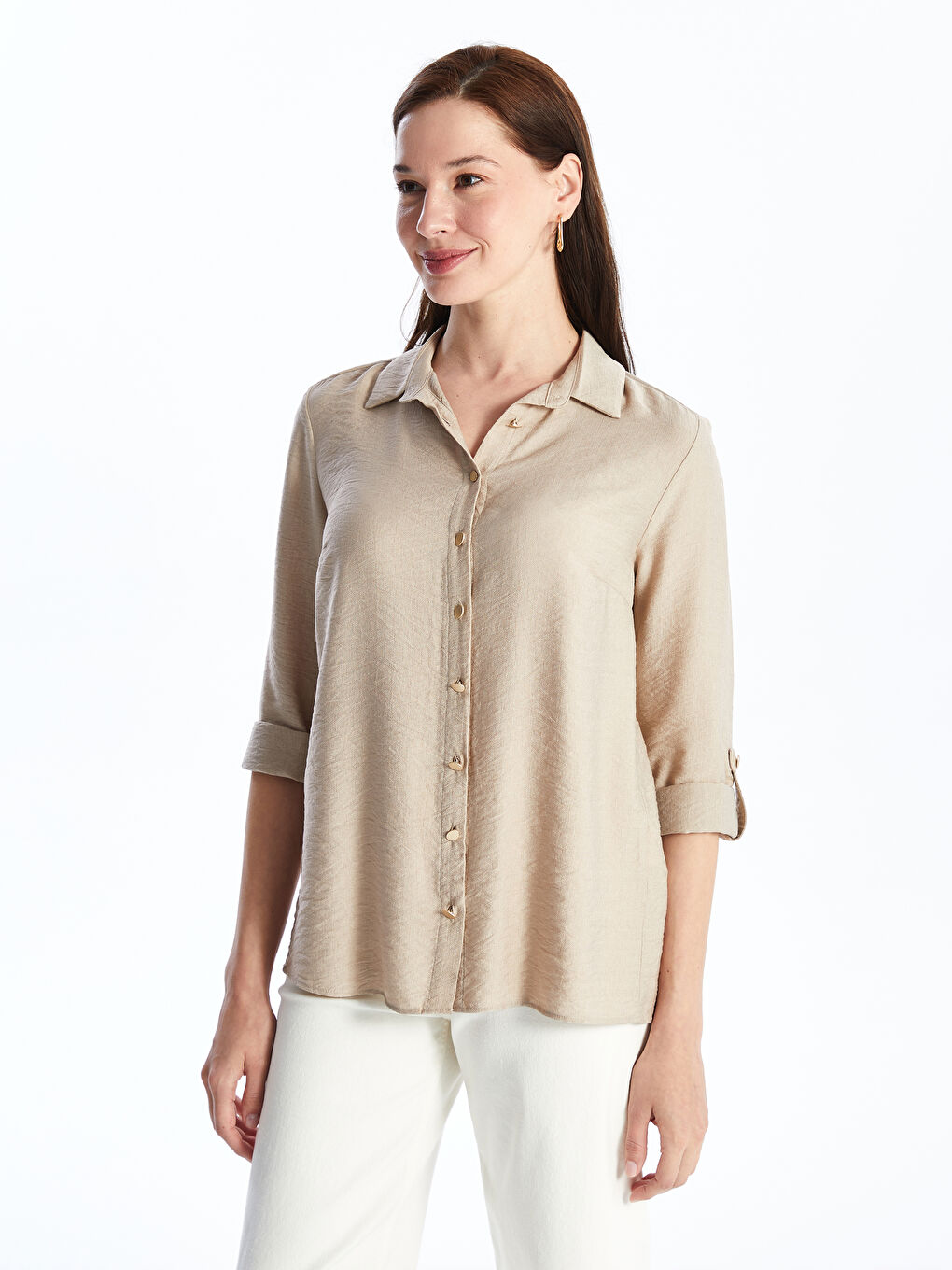 Long Sleeve Plain Women's Shirt -S4FM20Z8-G4S