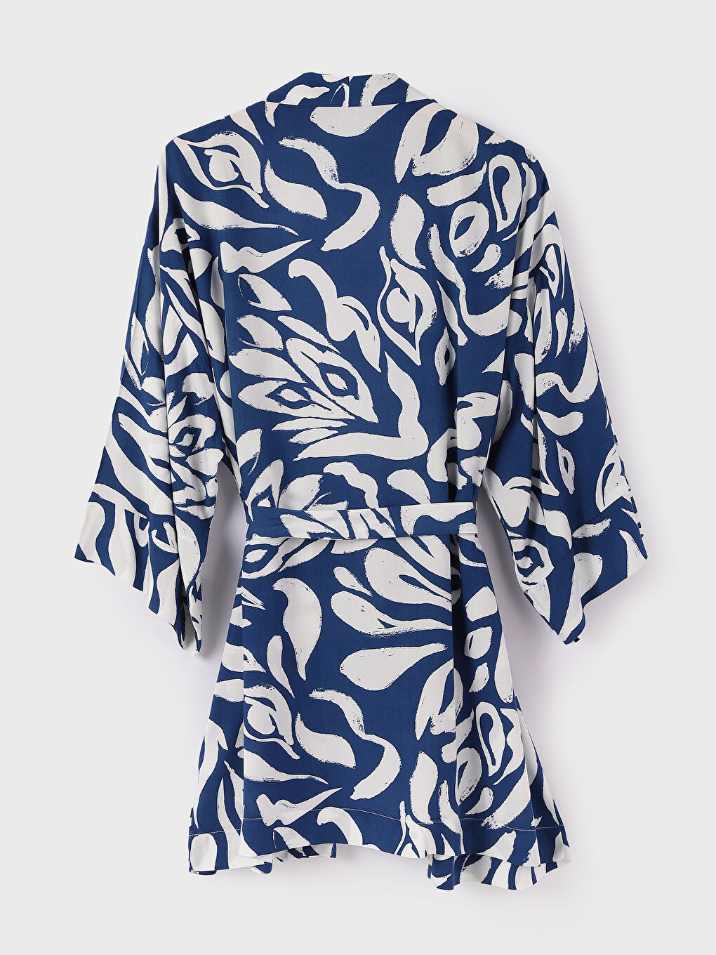 Shawl Collar Patterned Oversize Women's Kimono-2