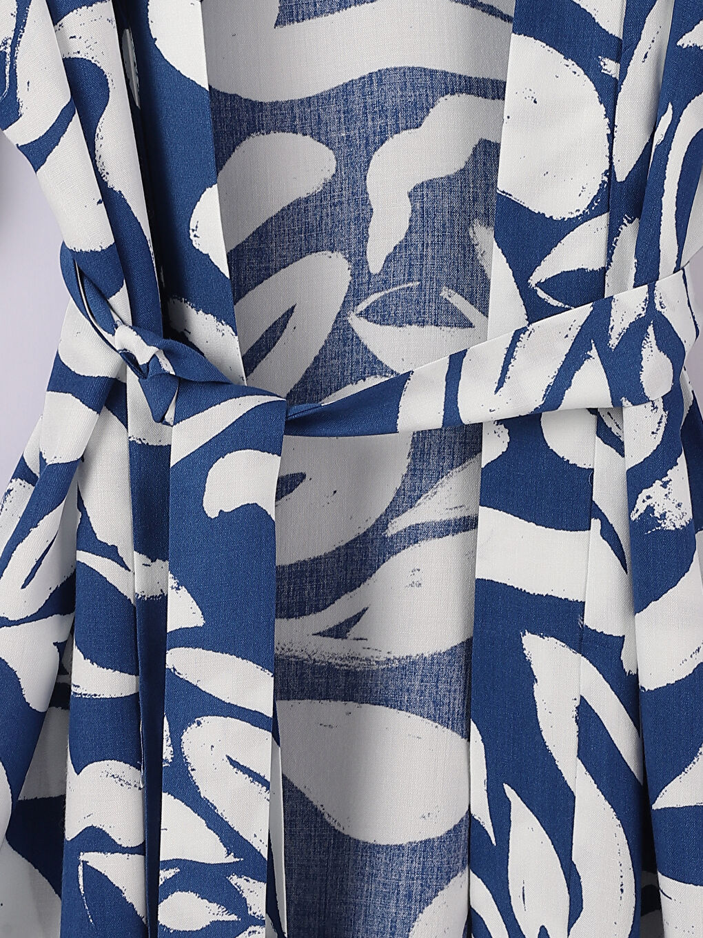 Shawl Collar Patterned Oversize Women's Kimono-3