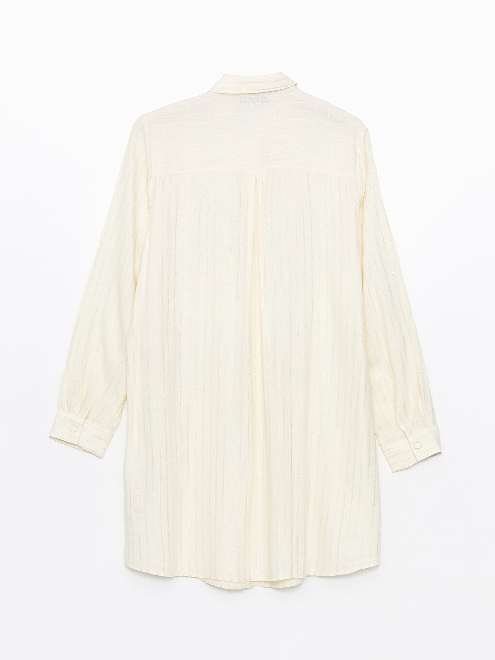 Striped Linen Look Women's Shirt Tunic -S4FM74Z8-LFC