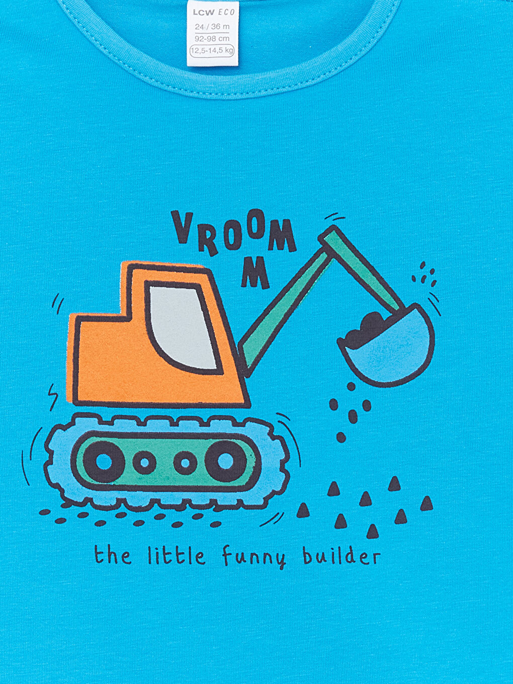 Mavi Bisiklet Yaka Kısa Kollu Erkek Bebek Tişört-2