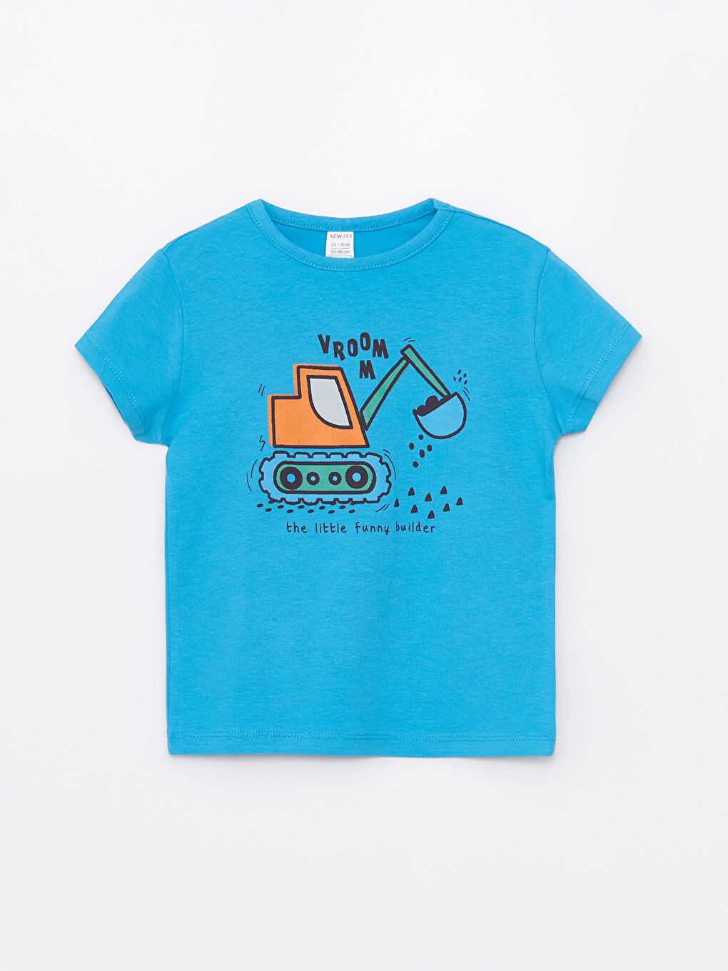 Mavi Bisiklet Yaka Kısa Kollu Baskılı Erkek Bebek Şortlu Pijama Takımı-1