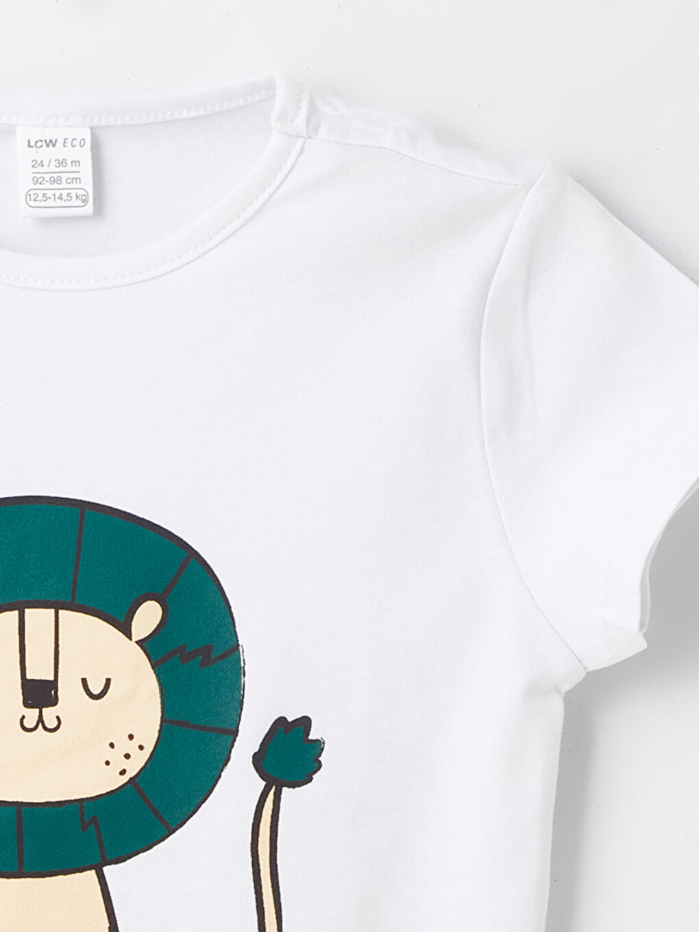 Beyaz Bisiklet Yaka Kısa Kollu Baskılı Erkek Bebek Şortlu Pijama Takımı-2