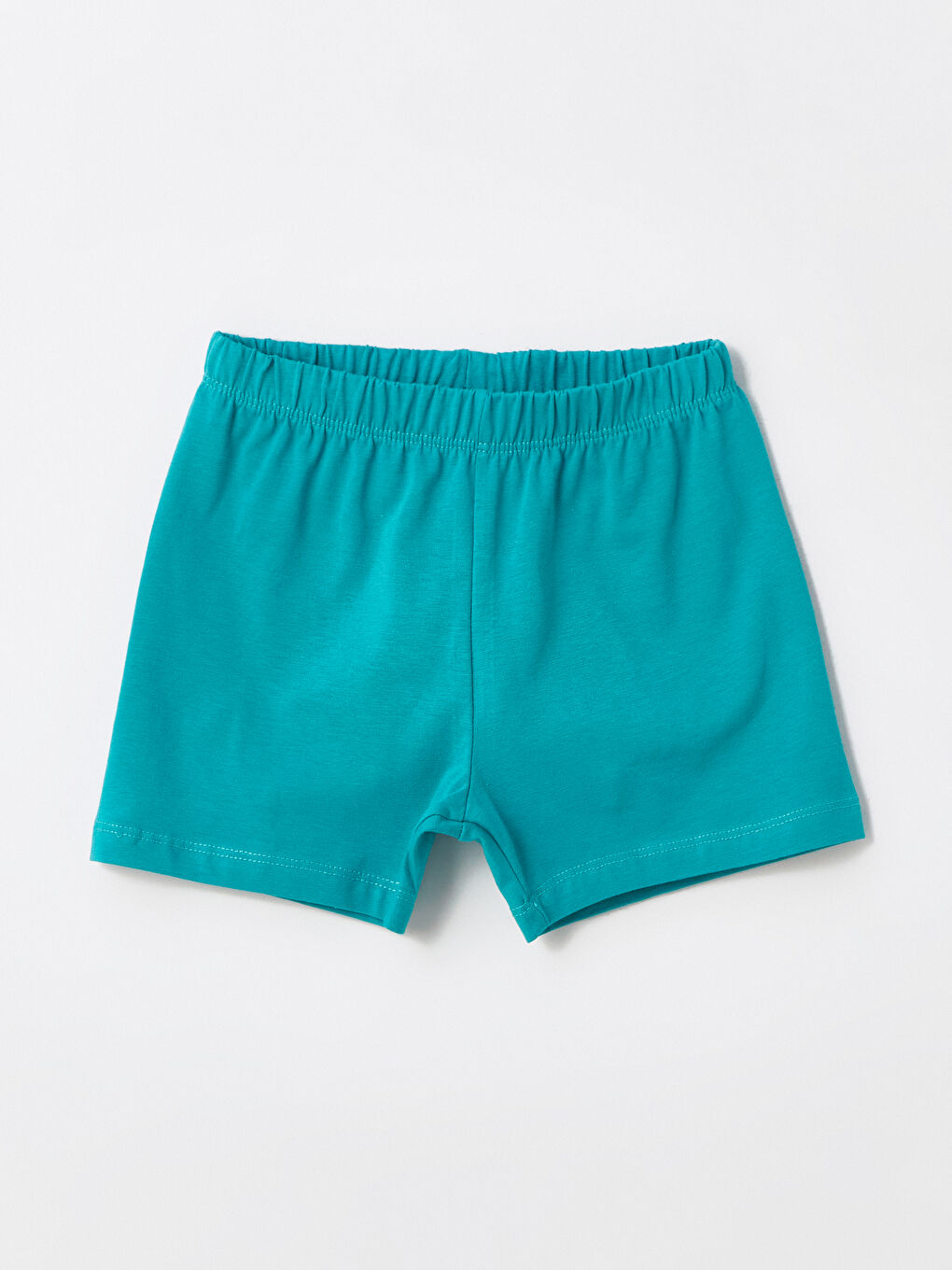 Beyaz Bisiklet Yaka Kısa Kollu Baskılı Erkek Bebek Şortlu Pijama Takımı-4