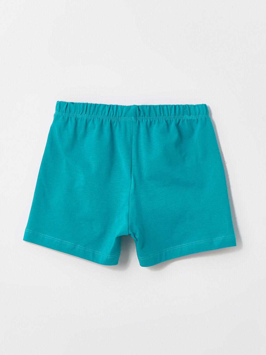 Beyaz Bisiklet Yaka Kısa Kollu Baskılı Erkek Bebek Şortlu Pijama Takımı-6