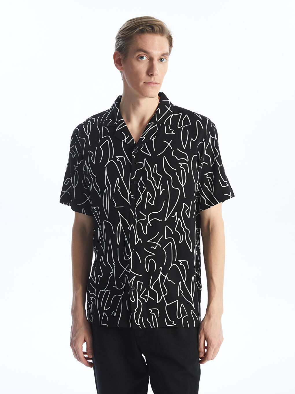 Chemise Imprimée à Manches Courtes Coupe Régulière-1