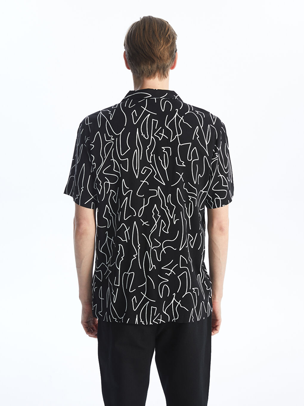 Chemise Imprimée à Manches Courtes Coupe Régulière-4