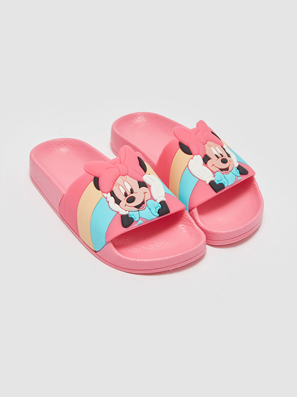 LCW STEPS Pembe Minnie Mouse Baskılı Kız Çocuk Terlik