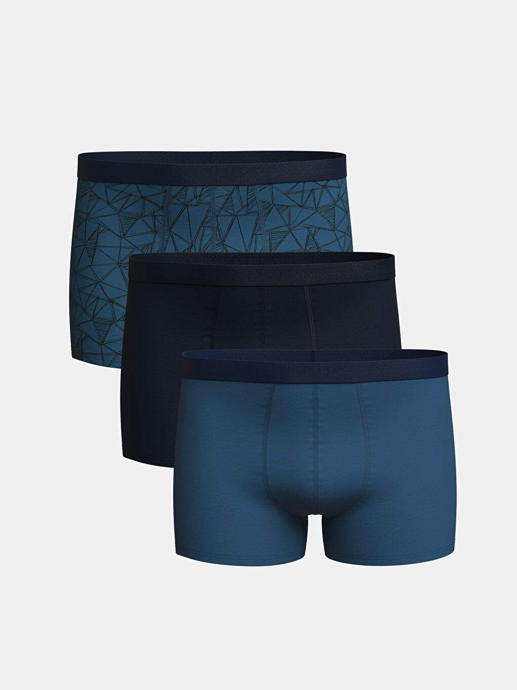 Standard Fit Cotton Flexible Men's Boxer 3-Piece -S4FN82Z8-F9C