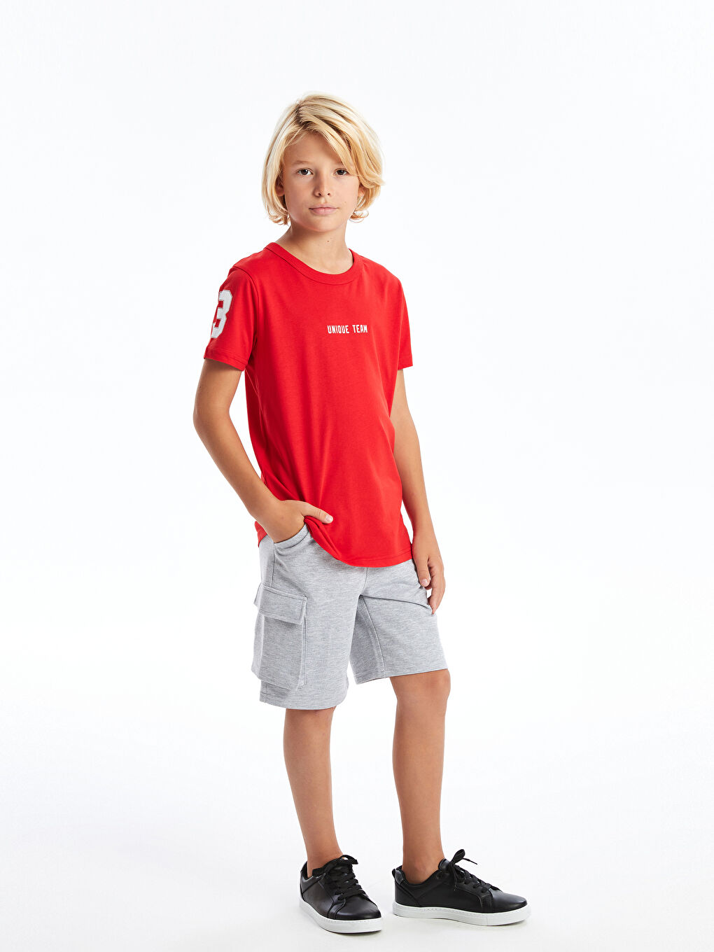 Elasticated Waist Printed Boys' Shorts -S4FO23Z4-LAL