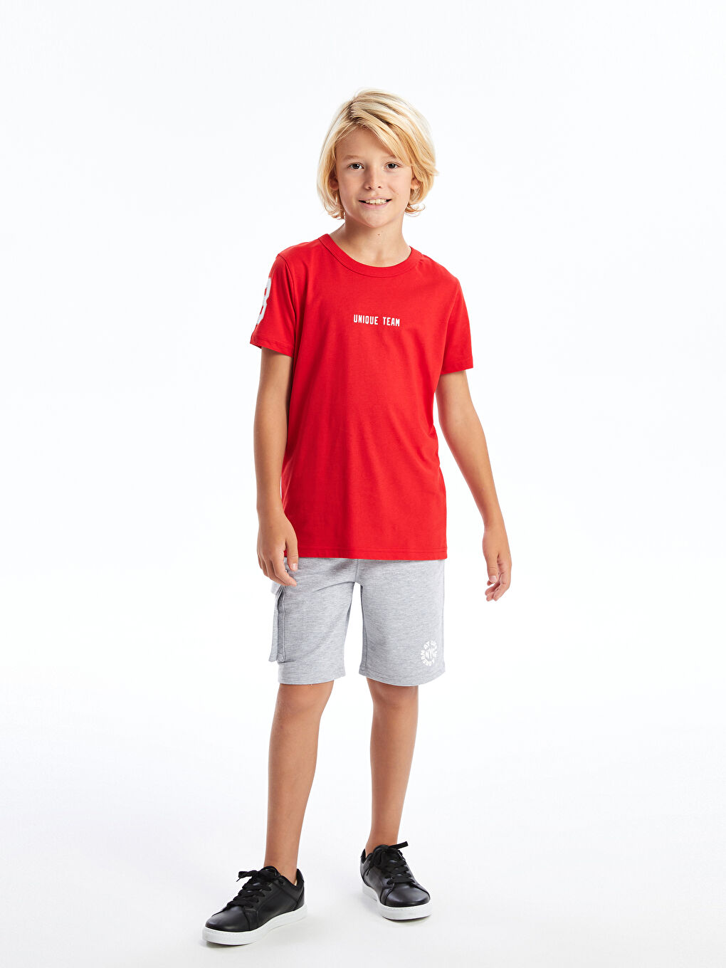 Elasticated Waist Printed Boys' Shorts -S4FO23Z4-LAL