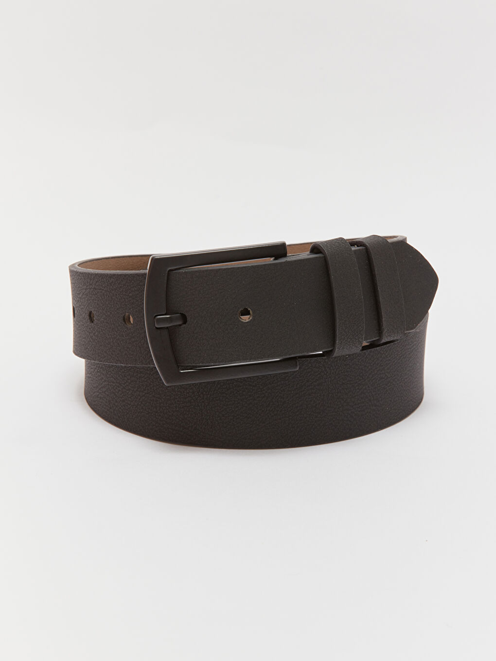 Siyah Deri Görünümlü Erkek Kemer