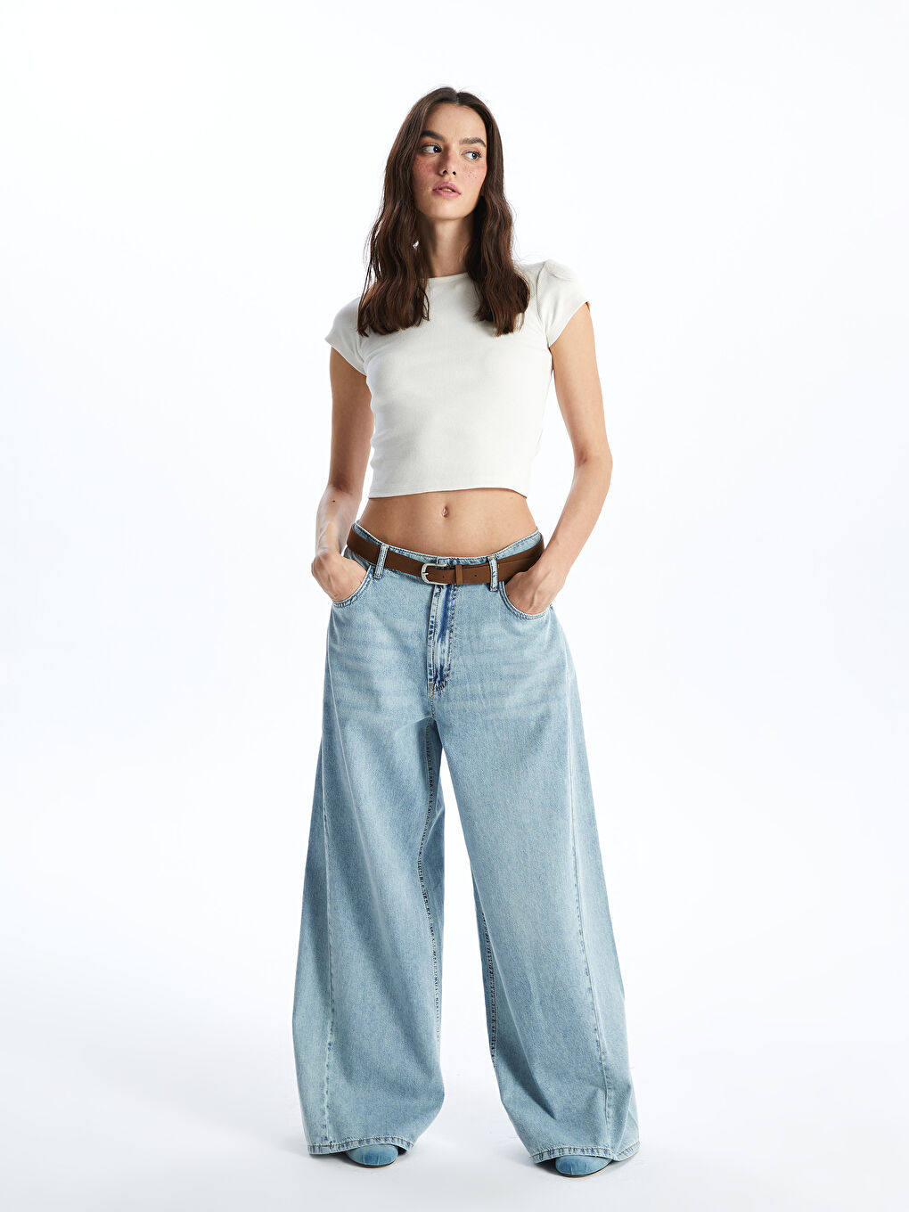 Wideleg Women's Jeans -S4FO45Z8-S1D