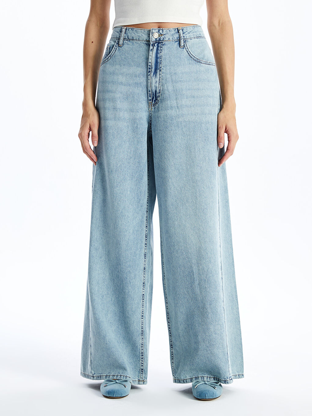 Wideleg Women's Jeans -S4FO45Z8-S1D