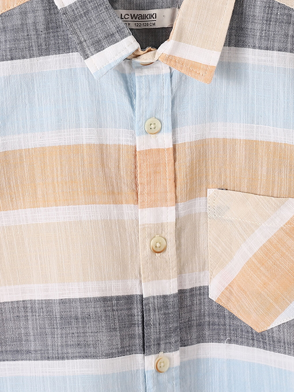 Patterned Short Sleeve Boys' Shirt-3