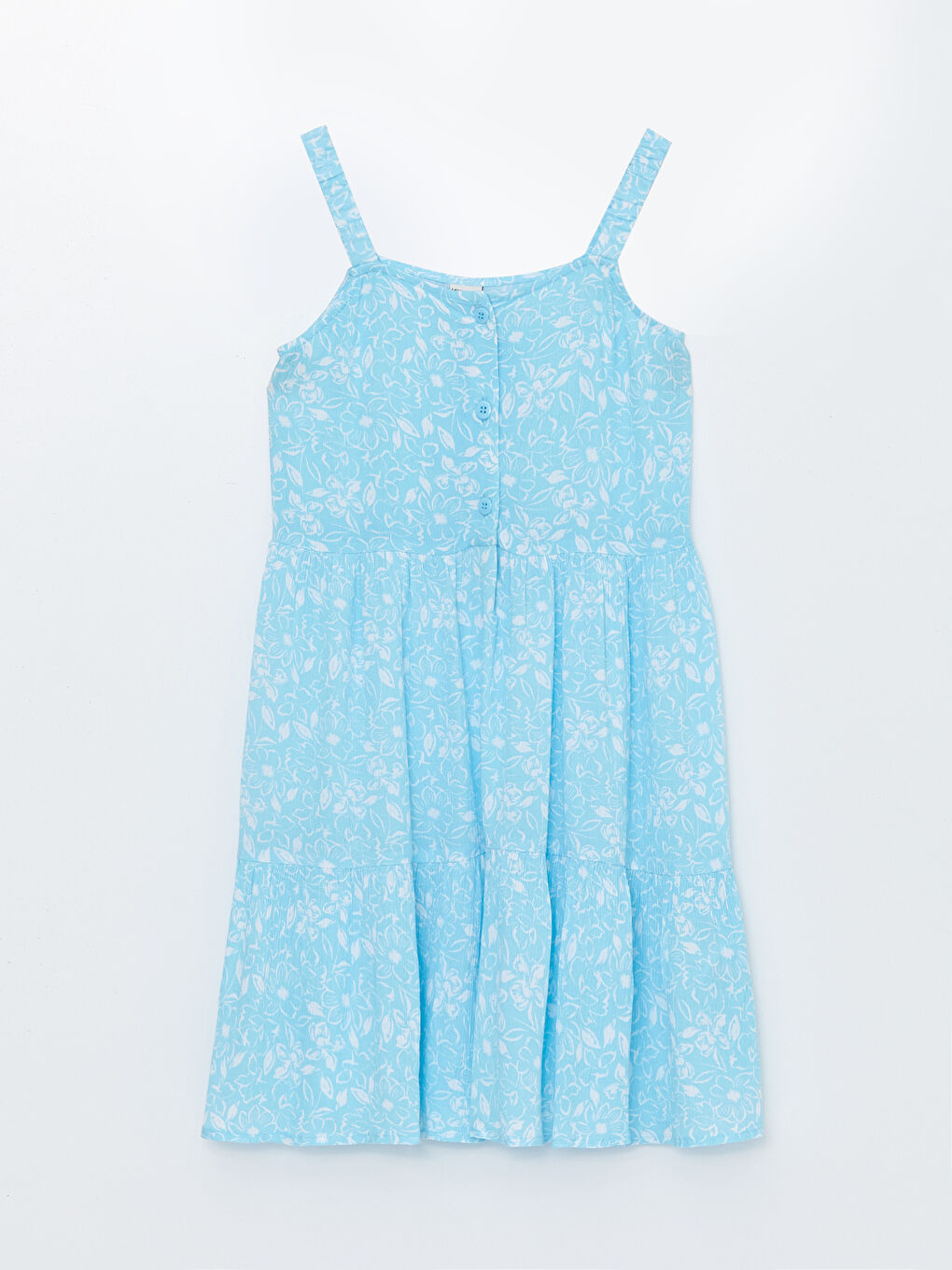 Square Collar Floral Girl's Dress -S4FO81Z4-LQQ