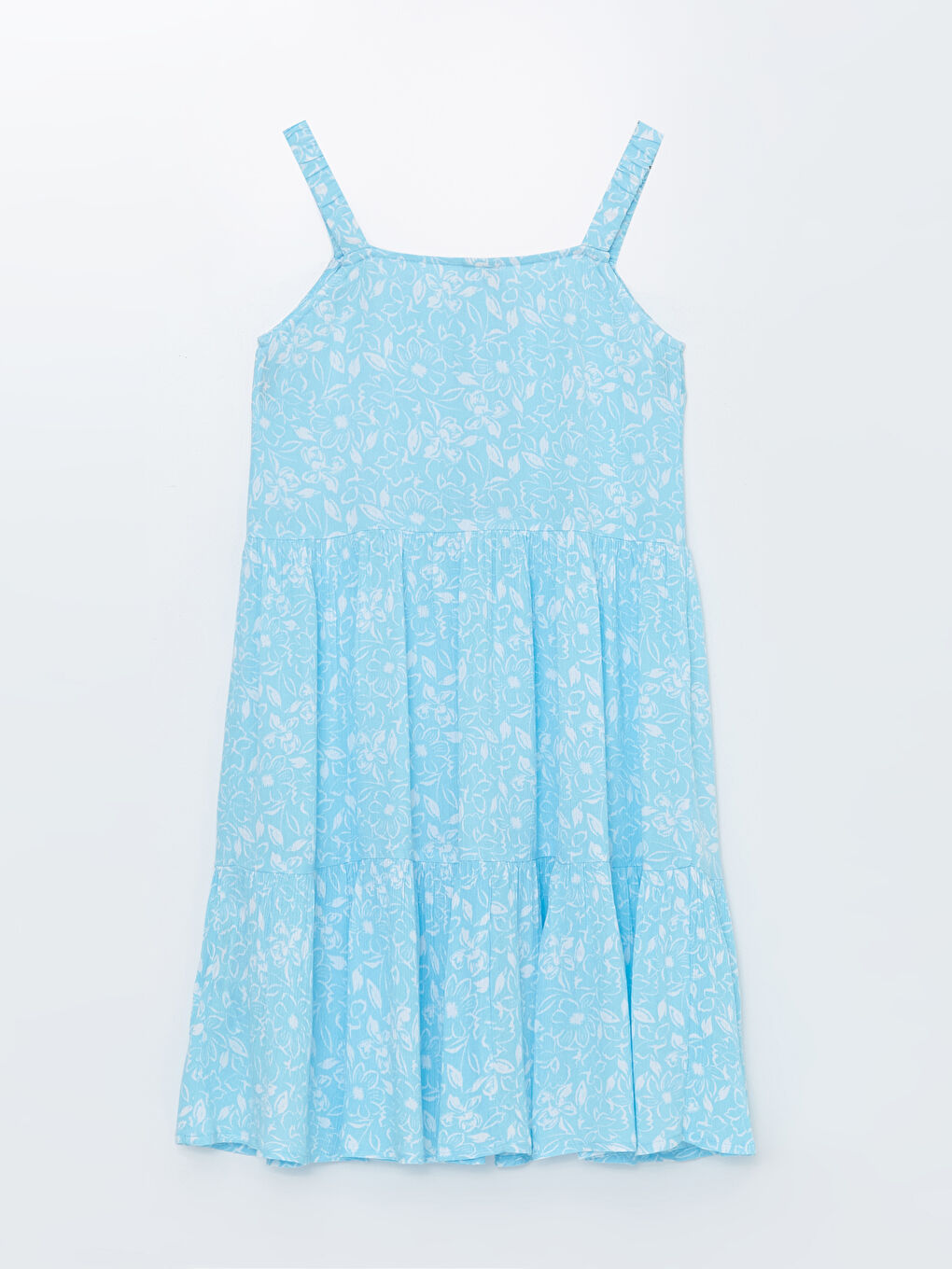 Square Collar Floral Girl's Dress -S4FO81Z4-LQQ