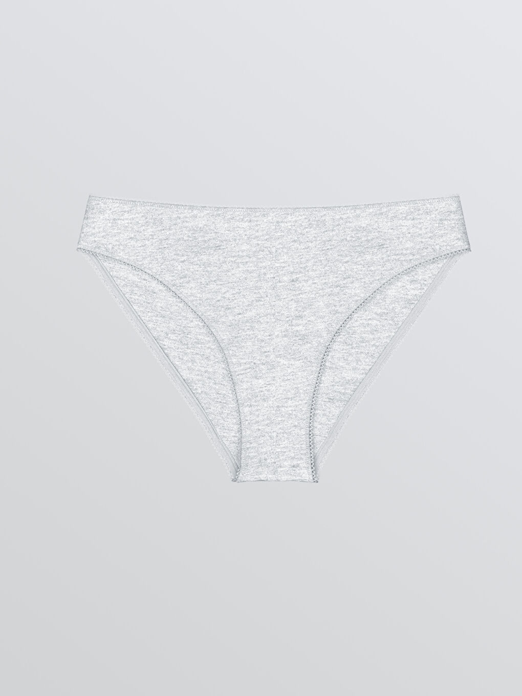 Gri Düz Bikini Külot-1
