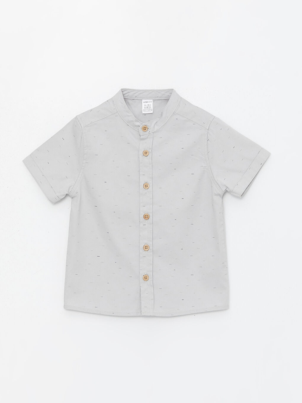 Grandad Collar Short Sleeve Basic Baby Boys' Shirt