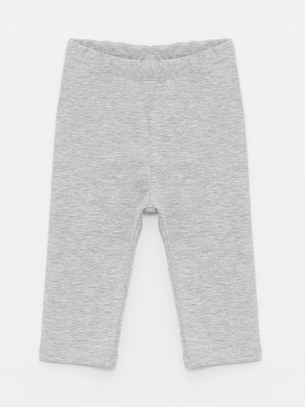 Gri Beli Lastikli Baskılı Kız Bebek Tayt 2'li-3