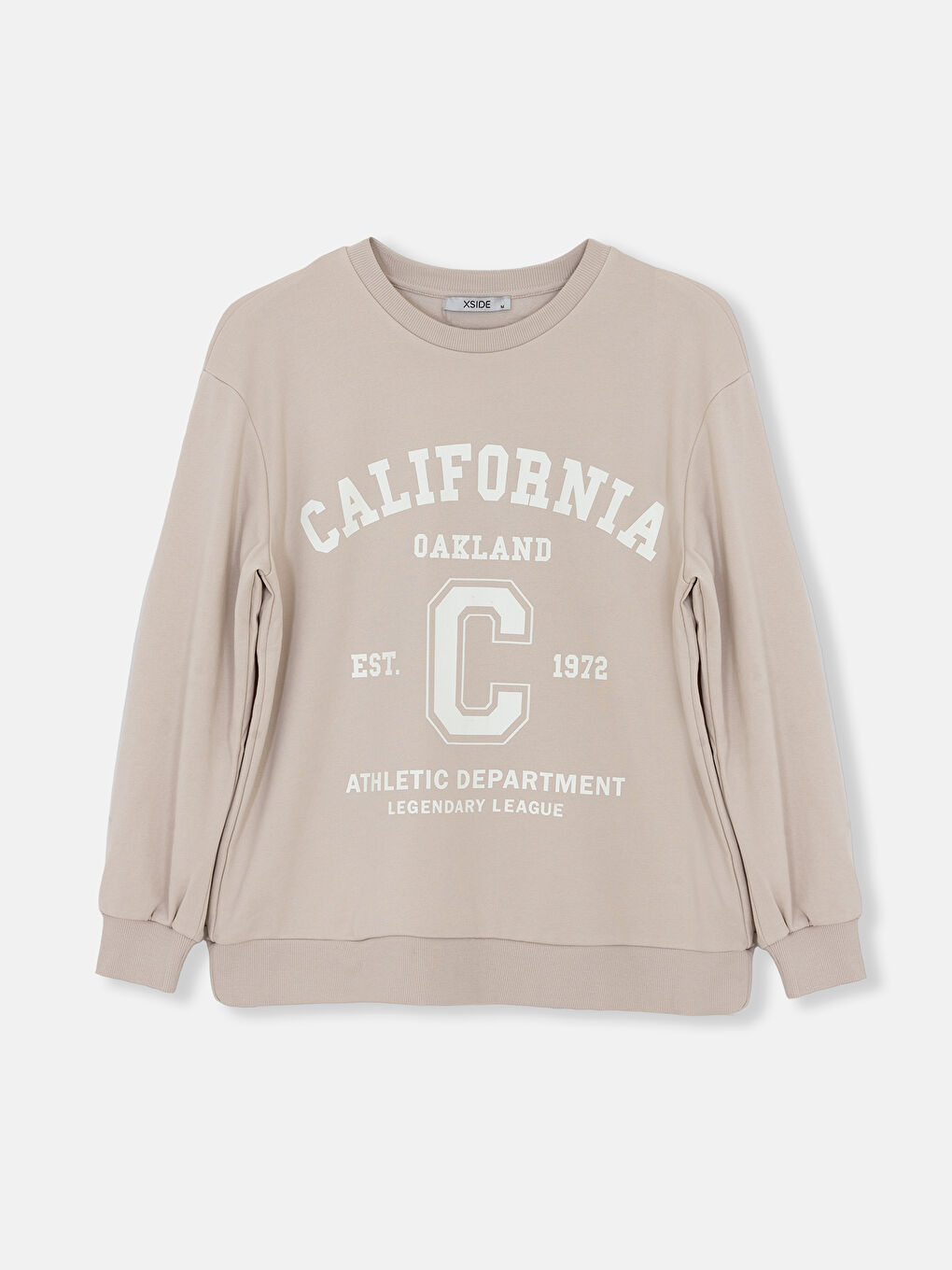 XSIDE Crew Neck Printed Long Sleeve Oversize Women's Sweatshirt -S4FP16Z8-Y0T