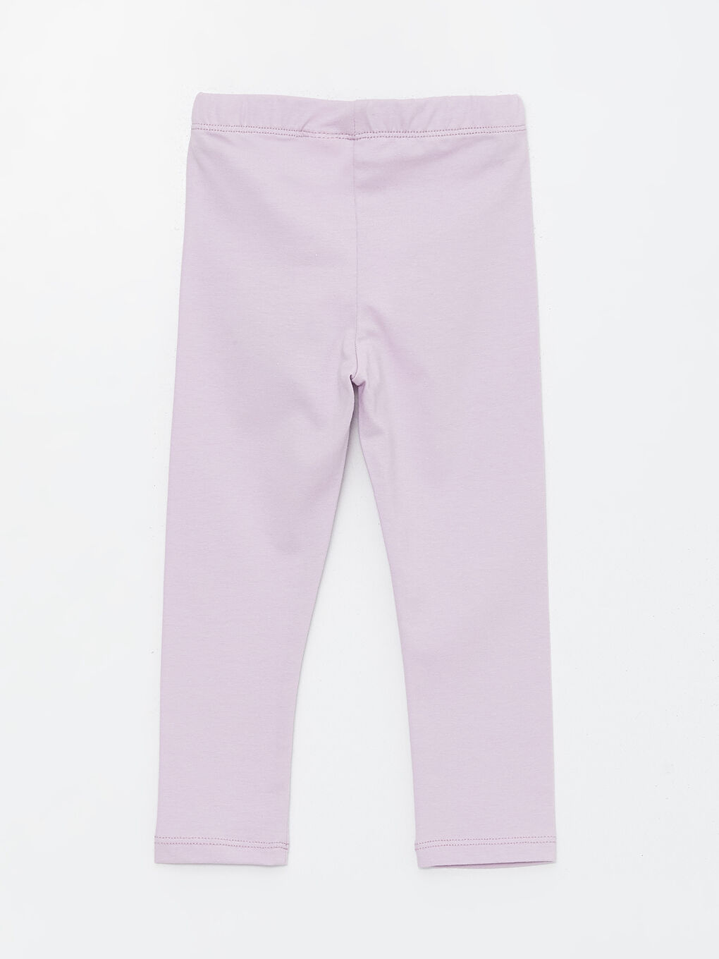 Lila Beli Lastikli Baskılı Kız Bebek Tayt-1