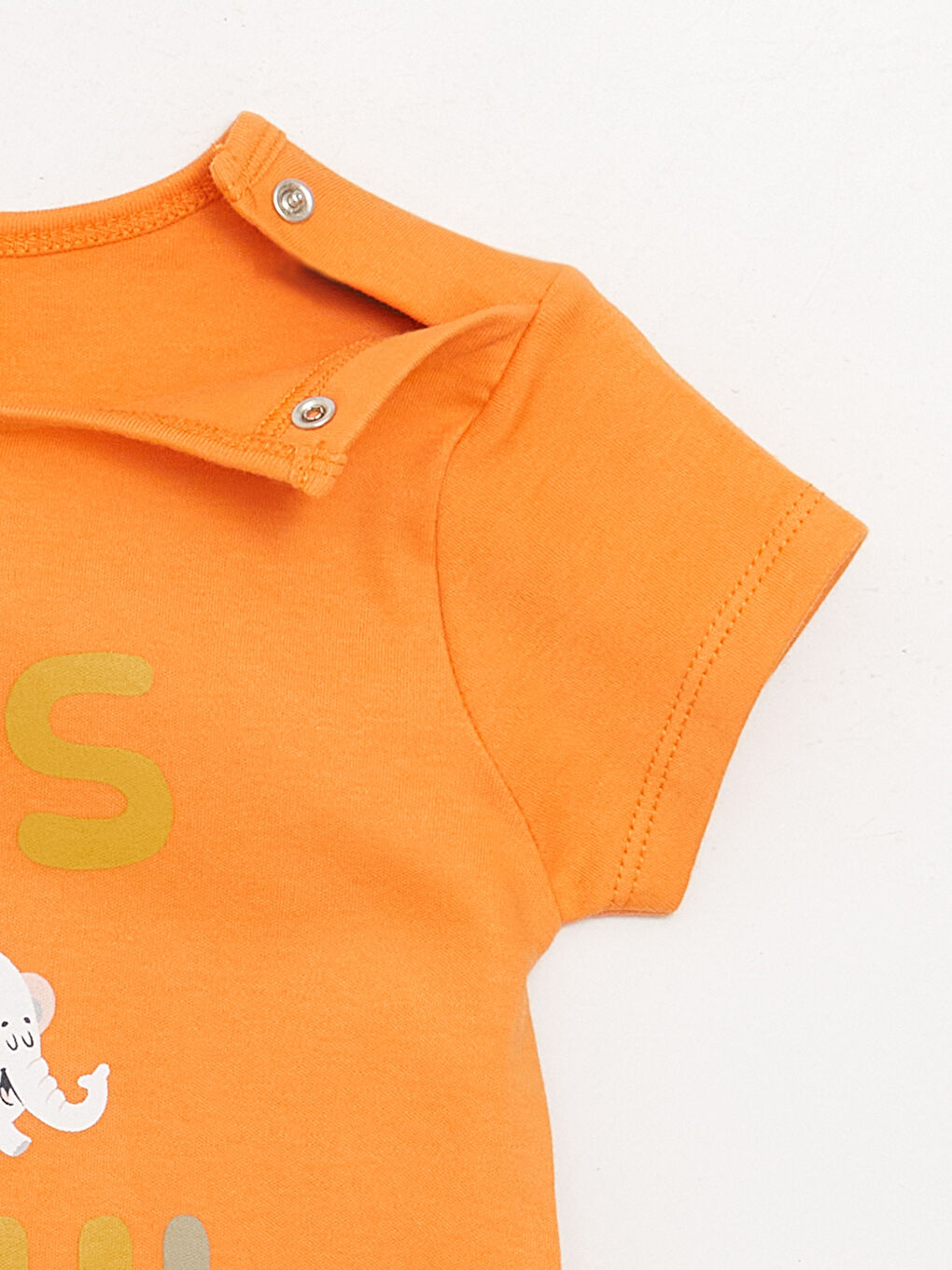 Kombinezon za bebe dečake od pamuka sa štampom, kratkim rukavima i okruglim izrezom-1